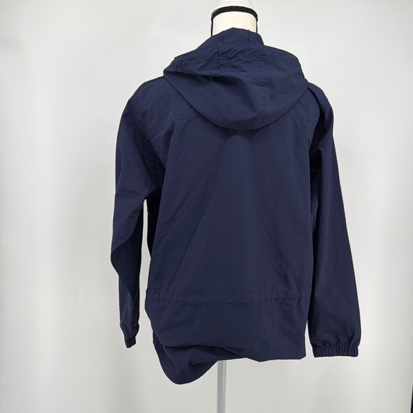 LL Bean Navy Blue Classic Anorak Womens Small Windbreaker 1/2 Zip Hooded Jacket - Picture 3 of 15